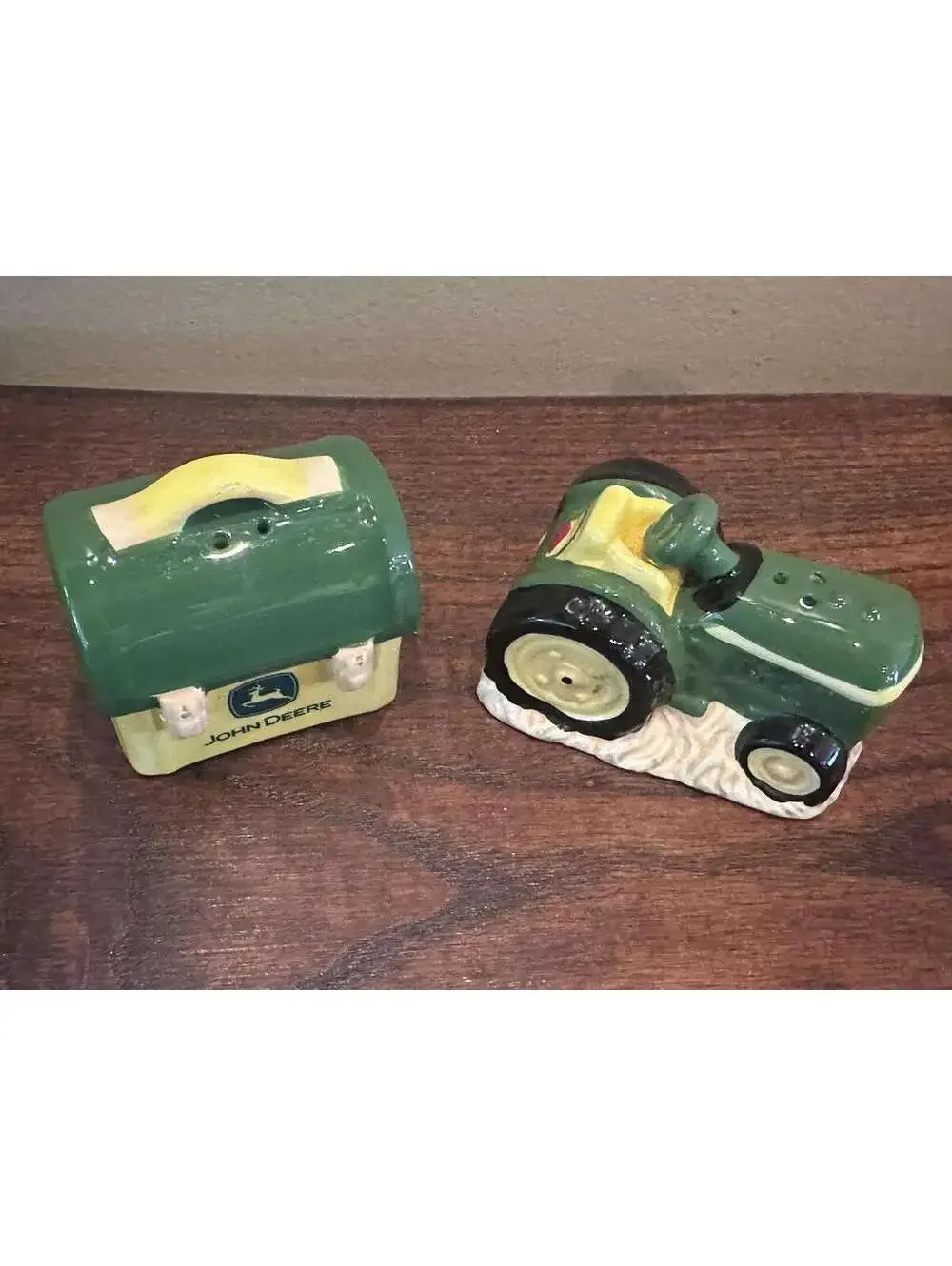 John Deere Tractor and Lunch Box Salt and Pepper Shakers